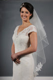 CORDED LACE APPLIQUE VEIL