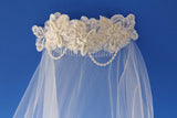 LACE & FLOWER COMB VEIL